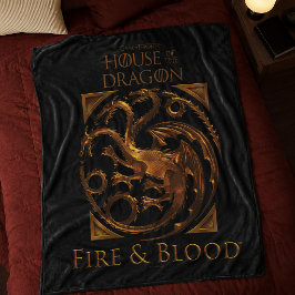 HAUS DES DRAGONS | House Targaryen Sigil Fleecedecke