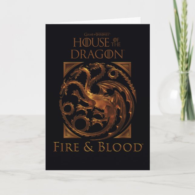 HAUS DES DRAGONS | House Targaryen Sigil Karte (Vorderseite)