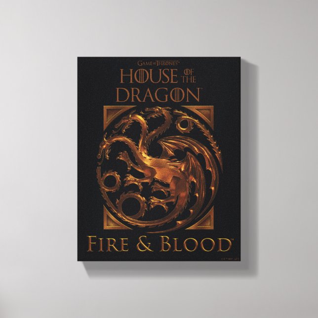 HAUS DES DRAGONS | House Targaryen Sigil Leinwanddruck (Vorderseite)