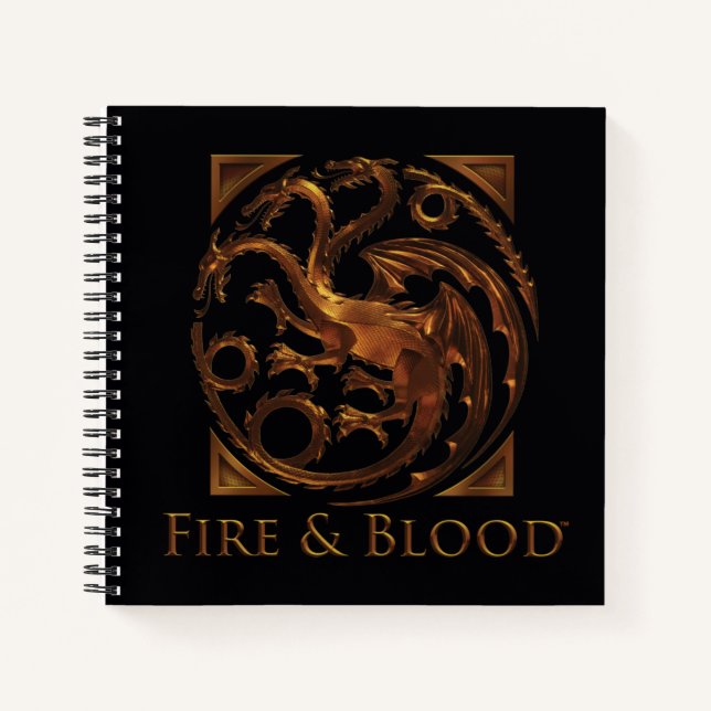 HAUS DES DRAGONS | House Targaryen Sigil Notizbuch (Vorderseite)