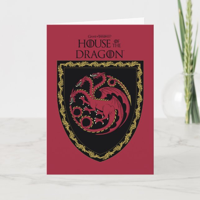 HAUS DES DRAGONS | House Targaryen Wappen Karte (Vorderseite)