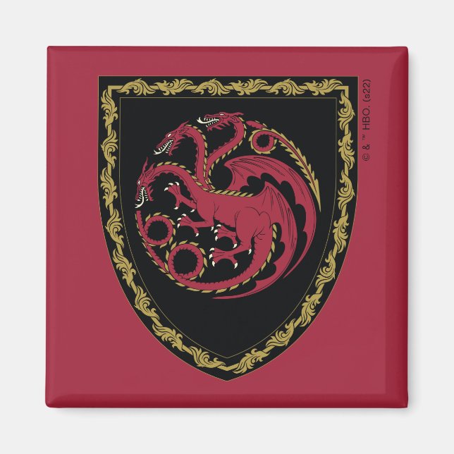 HAUS DES DRAGONS | House Targaryen Wappen Magnet (Vorne)