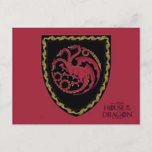 HAUS DES DRAGONS   House Targaryen Wappen Postkarte