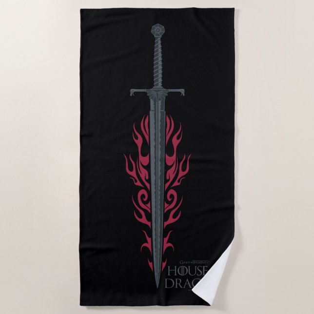 HAUS DES DRAGONS | King Viserys Flaming Sword Strandtuch (Vorderseite)