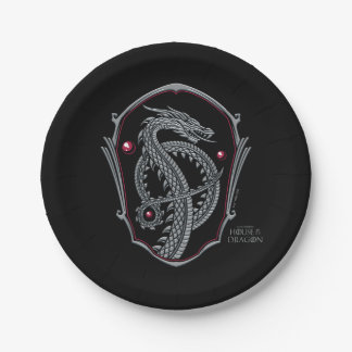 HAUS DES DRAGONS | Silver Dragon Abzeichen Paper P Pappteller