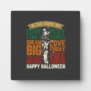 Haus Frohes Halloween Monster Spinnennetze Fotoplatte