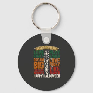 Haus Frohes Halloween Monster Spinnennetze Schlüsselanhänger