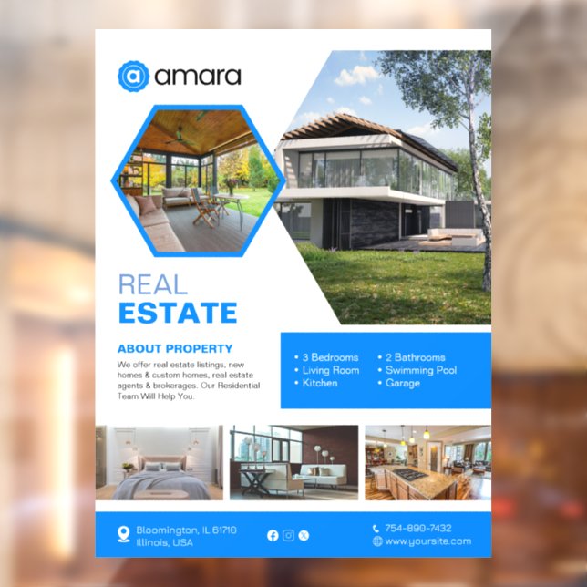 Haus für den Verkauf benutzerdefinierter Fensterkl Fensteraufkleber (Blatt 2)