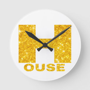 HAUS GOLD & GLITZER DESIGN #2 RUNDE WANDUHR