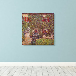 Haus Guardaboschi von Gustav Klimt, Vintage Kunst Leinwanddruck