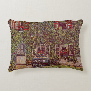 Haus Guardaboschi von Gustav Klimt, Vintage Kunst Zierkissen