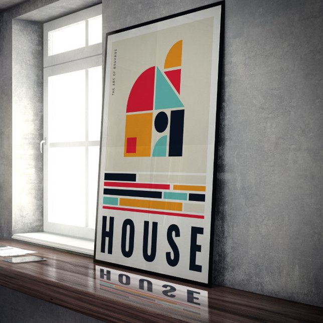 Haus in Art Bauhaus. Poster (Von Creator hochgeladen)