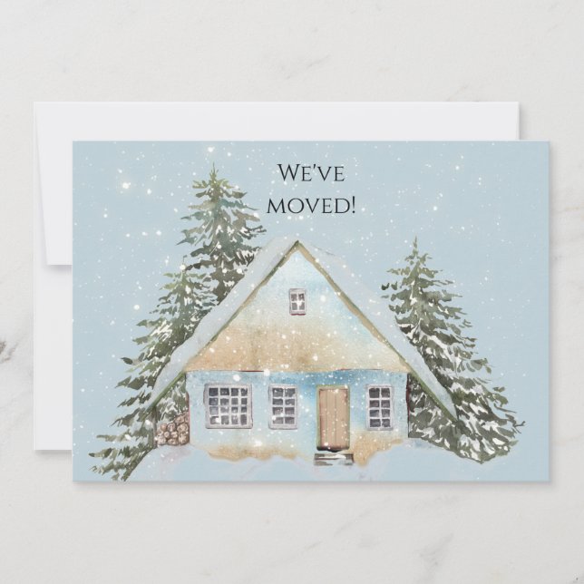 Haus in der neuen Schneeadresse Ankündigung (Vorderseite)