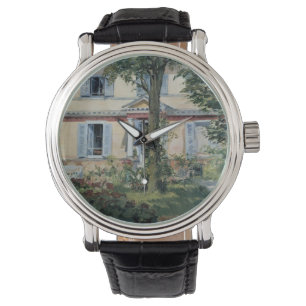 Haus in Rueil by Edouard Manet, Vintage Kunst Armbanduhr