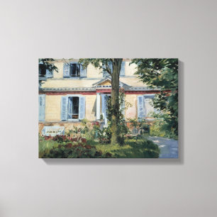Haus in Rueil by Edouard Manet, Vintage Kunst Leinwanddruck