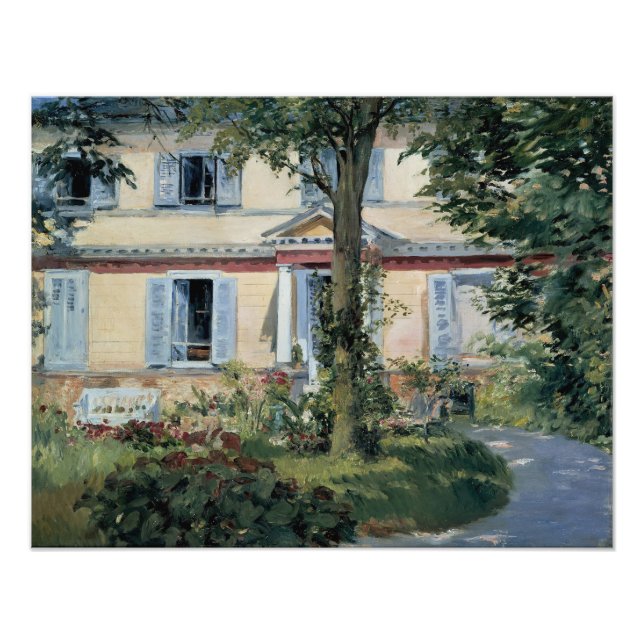Haus in Rueil von Edouard Manet Fotodruck (Vorne)