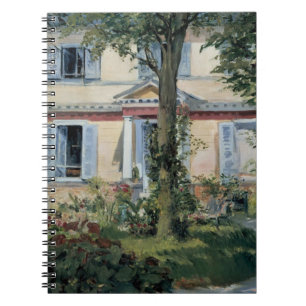 Haus in Rueil von Edouard Manet, Vintage Fine Art Notizblock
