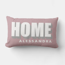 Haus Individueller Name Dusty Rose Modern Minimali Lendenkissen
