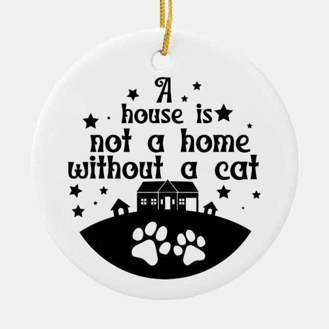 Haus ist keine Zuhause | beidseitig Keramik Ornament (Vorne)