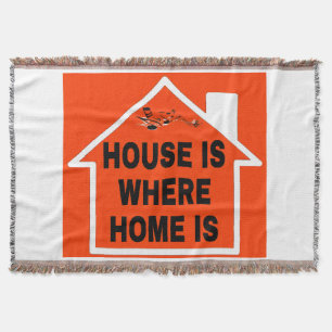 HAUS IST WO HEIM IST LOGO SCHWARZE SCHRIFTARTEN OR DECKE