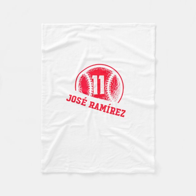 Haus Jose Ramirez Mlbpa Mlb Kunstwerk Fleecedecke (Vorderseite)