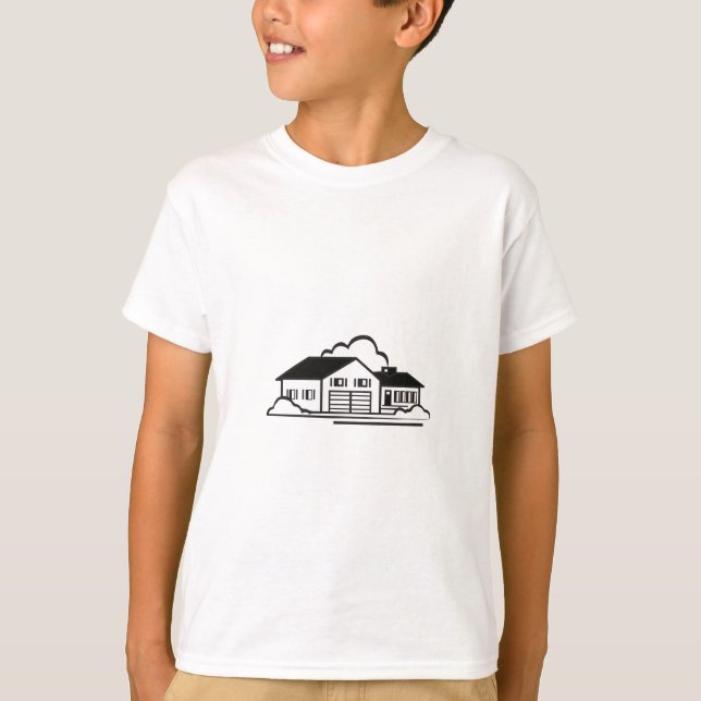 Haus-Kontur T-Shirt (Vorderseite)
