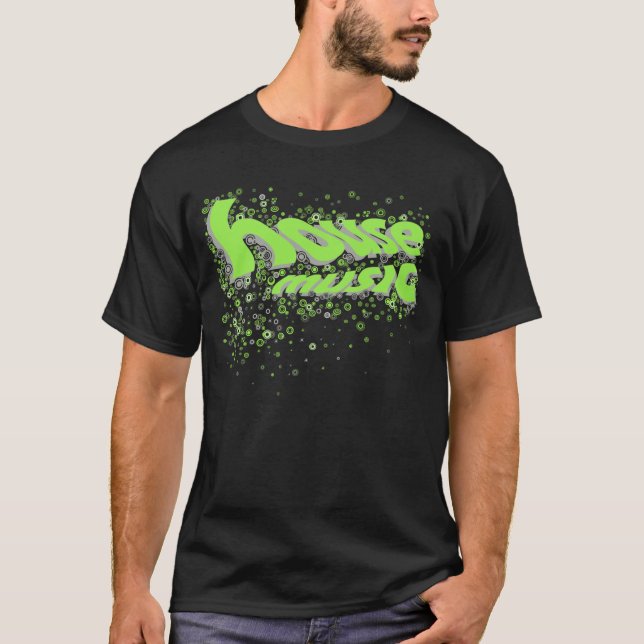 Haus-Kreise - Grün/Grau T-Shirt (Vorderseite)