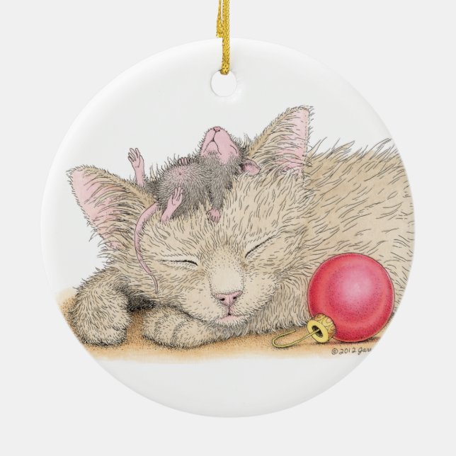 Haus-Maus Designs® - Weihnachtsverzierung Keramikornament (Hinten)