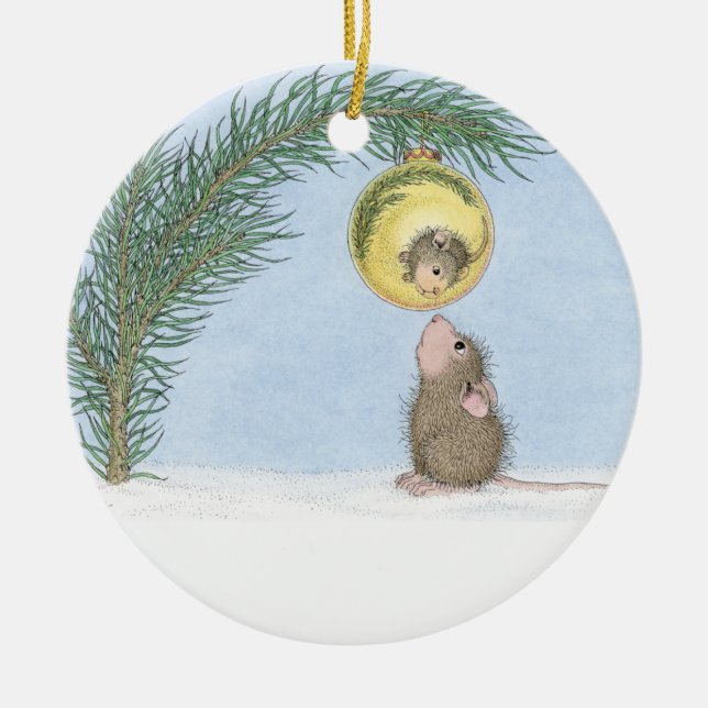 Haus-Maus Designs® - Weihnachtsverzierung Keramikornament (Vorne)