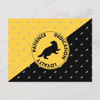 Haus-Merkmale Harry Potters | HUFFLEPUFF™ grafisch Postkarte