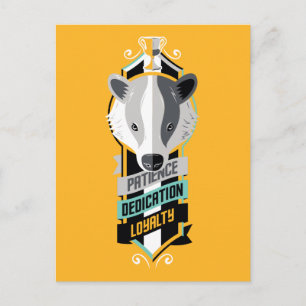 Haus-Merkmale Sigil Harry Potters   HUFFLEPUFF™ Postkarte