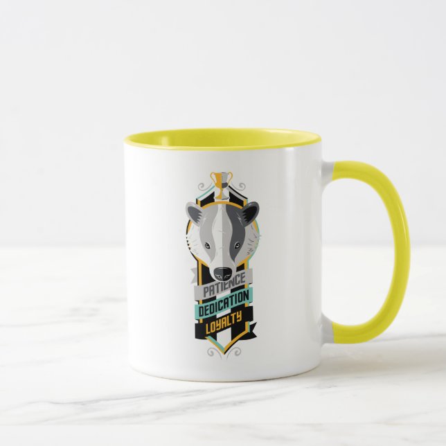 Haus-Merkmale Sigil Harry Potters | HUFFLEPUFF™ Tasse (Rechts)