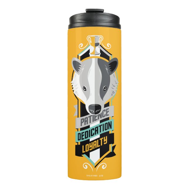 Haus-Merkmale Sigil Harry Potters | HUFFLEPUFF™ Thermosbecher (Vorderseite)