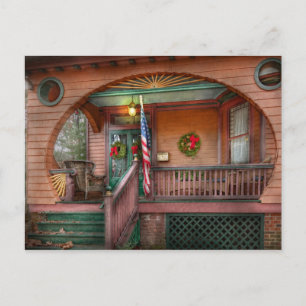Haus - Metuchen, NJ - Der Weihnachtsgeist Postkarte