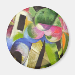 Haus mit Bäumen von Franz Marc, Vintage Fine Art Magnet