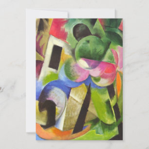 Haus mit Bäumen von Franz Marc, Vintage Kunst