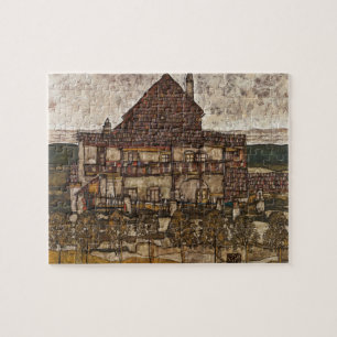 Haus mit Schindeldach von Egon Schiele Puzzle