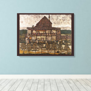 Haus mit Steindach von Egon Schiele Leinwanddruck