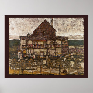 Haus mit Steindach von Egon Schiele Poster
