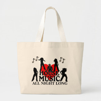 Haus-Musik die ganze Nacht lang Jumbo Stoffbeutel