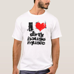 Haus-Musikbehälter der Liebe I schmutziger T-Shirt