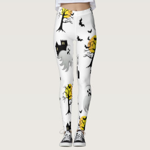 Haus-Muster-Leggings Halloweens Spuk Leggings