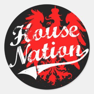 Haus-Nations-Aufkleber-Satz Runder Aufkleber