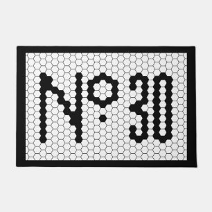 Haus Nummer Wohnung Vintage Fliesengestaltung 30 Fußmatte