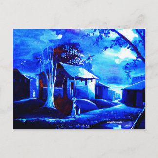 HAUS ÖL AUF LEINWAND DURCH MOJISOLA A GBADAMOSI OK POSTKARTE