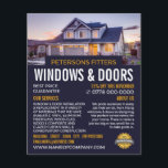 Haus Portrait, Fenster & Türen Fitter Company Flyer<br><div class="desc">House Portrait,  Window & Door Fitter Company Werbung Flyer von der Business Card Store.</div>