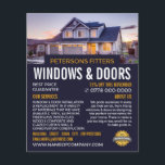 Haus Portrait, Fenster & Türen Fitter Company Flyer<br><div class="desc">House Portrait,  Window & Door Fitter Company Werbung Flyer von der Business Card Store.</div>