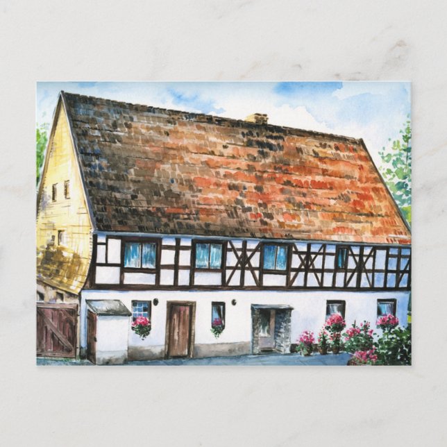 Haus Postkarte (Vorderseite)