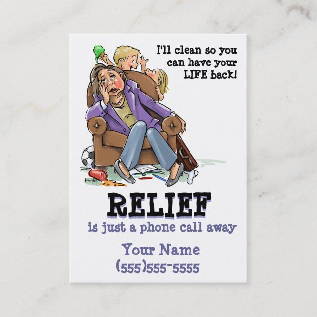 Haus putzende Dienstleistungsunternehmenkarte Visitenkarte (Vorderseite)