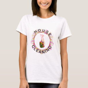 Haus-Reinigungs-Natur-Sorgfalt-Spray-Flasche T-Shirt